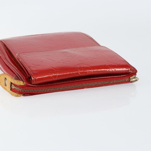 LOUIS VUITTON Monogram Vernis Motto Accessory Pouch Red M91137 LV Auth gh1058 - Picture 7 of 16